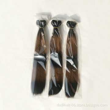 Ombre color Hair weave dyed bleached,distributor wholesale vendor tiger skin color virgin Brazilian double drawn human hair weft